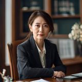 朝桐光资讯站主编星野凛子的头像，职业女性优雅端坐于编辑室，专业自信气质